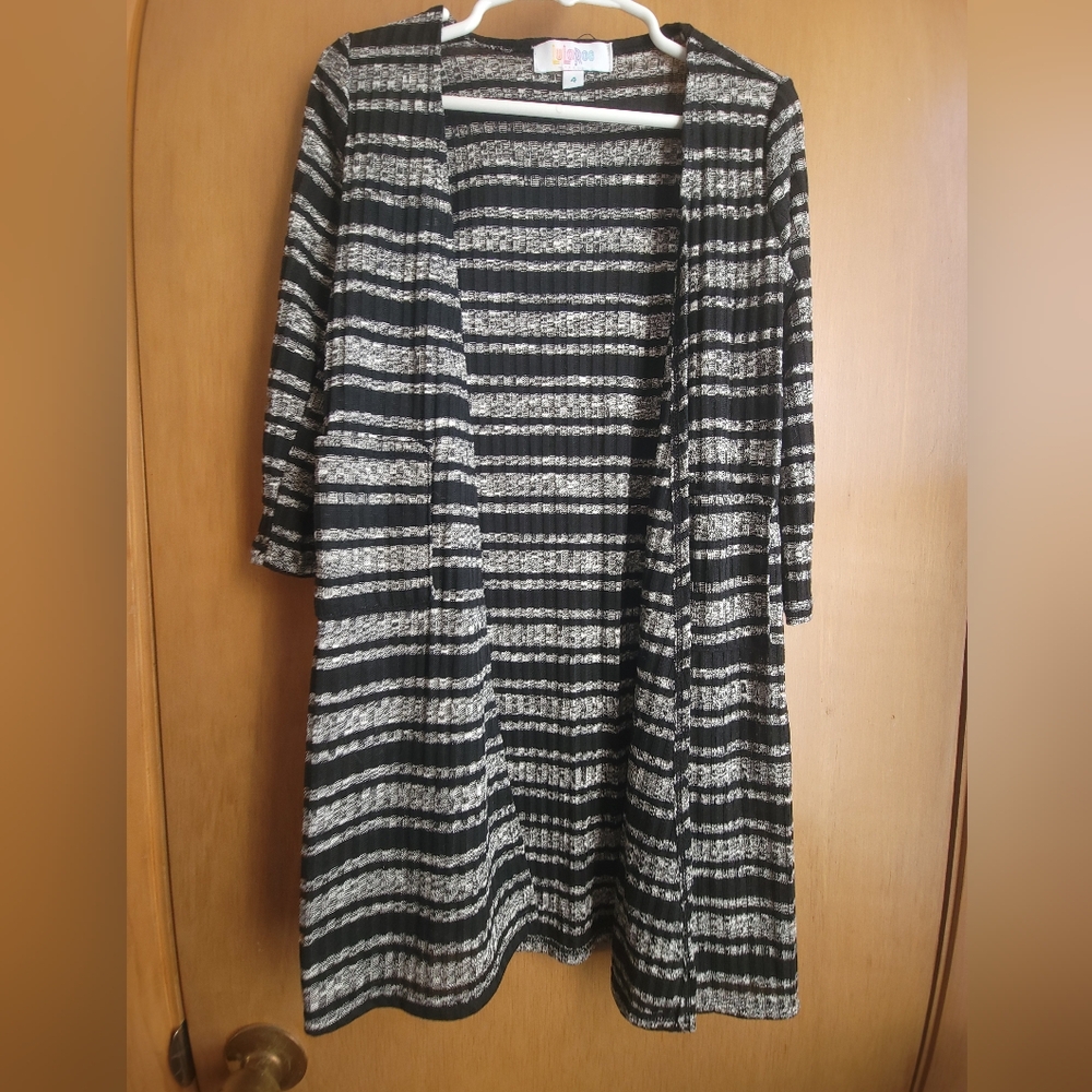 LuLaRoe Kids Striped Black and White Top